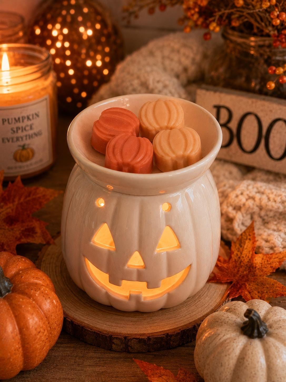 Pumpkin Grimoire Wax Melt - Fall Pumpkin Patchouli Scent - Halloween Home Fragrance