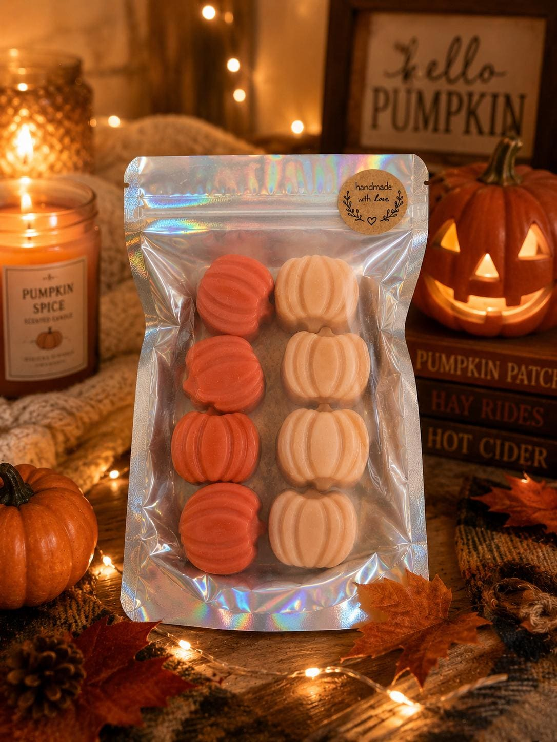 Pumpkin Grimoire Wax Melt - Fall Pumpkin Patchouli Scent - Halloween Home Fragrance