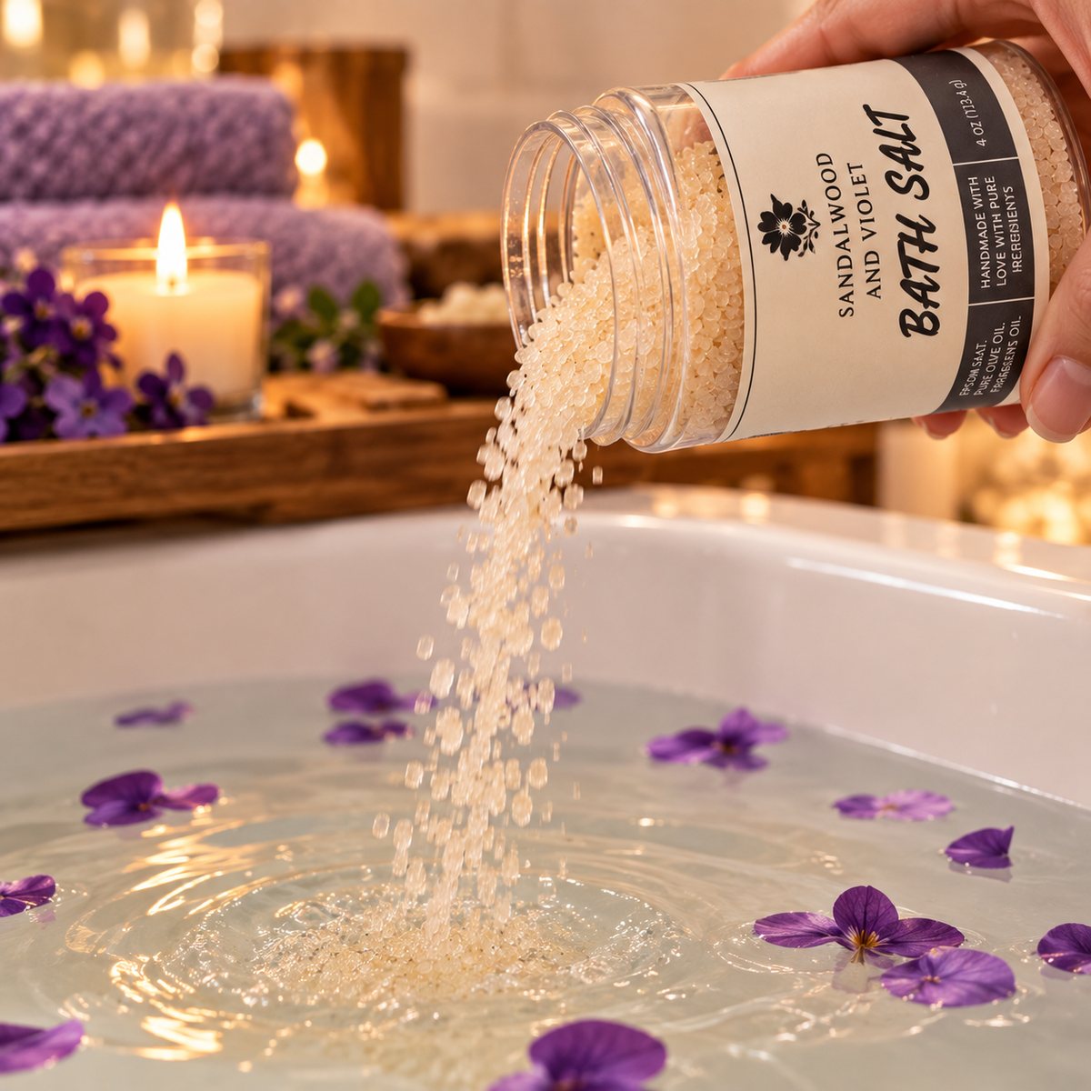 Sandalwood and Violet Bath Salt