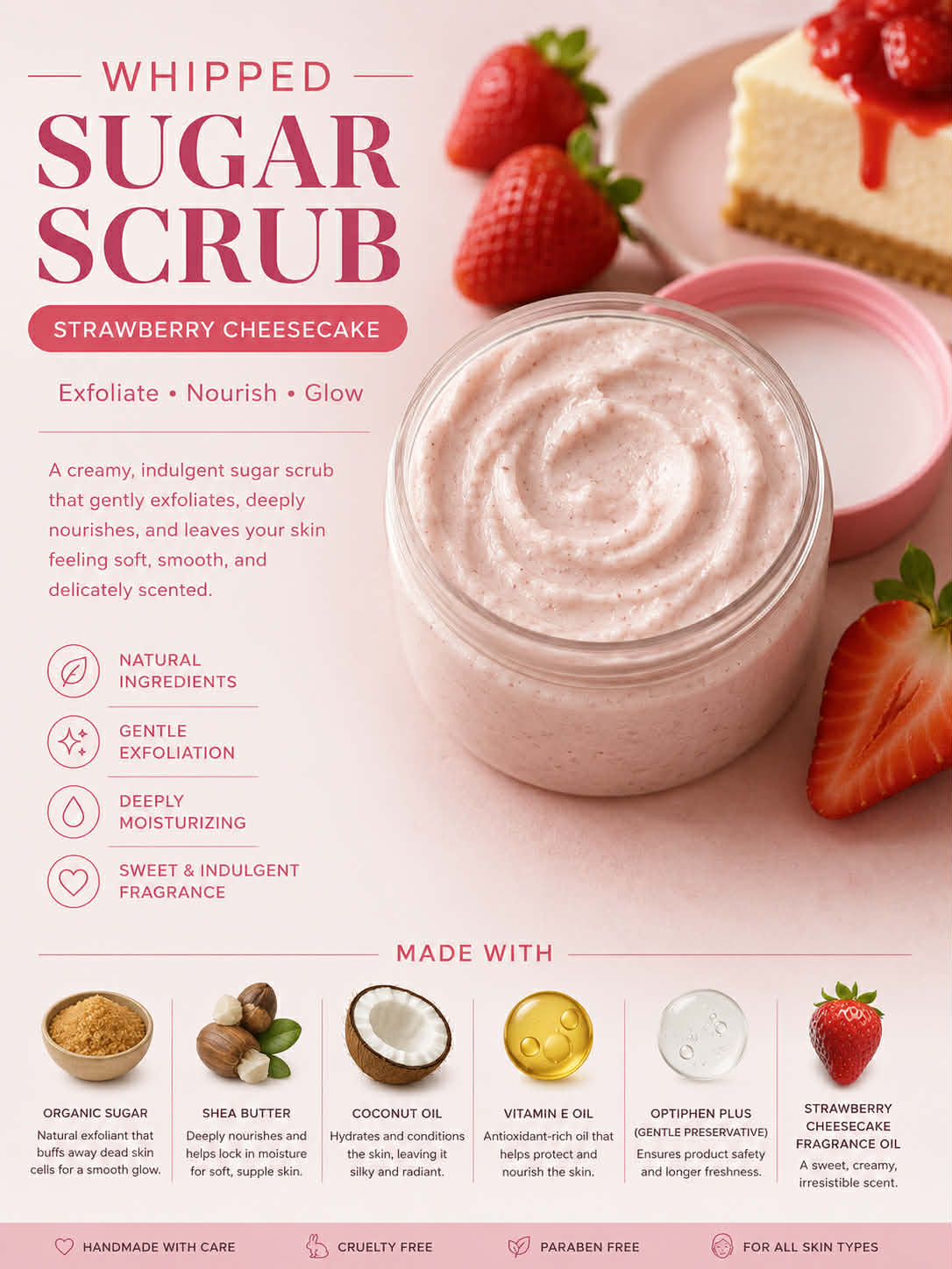 Strawberry Cheesecake Sugar Scrub