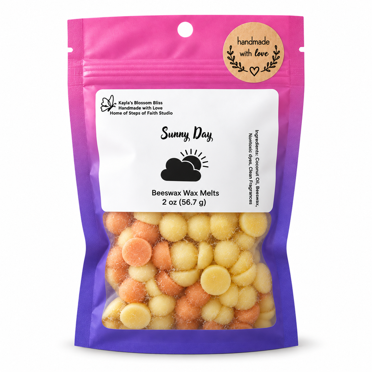 Sunny Day Wax Melts - Mandarin Orange, Sunflower & Suede