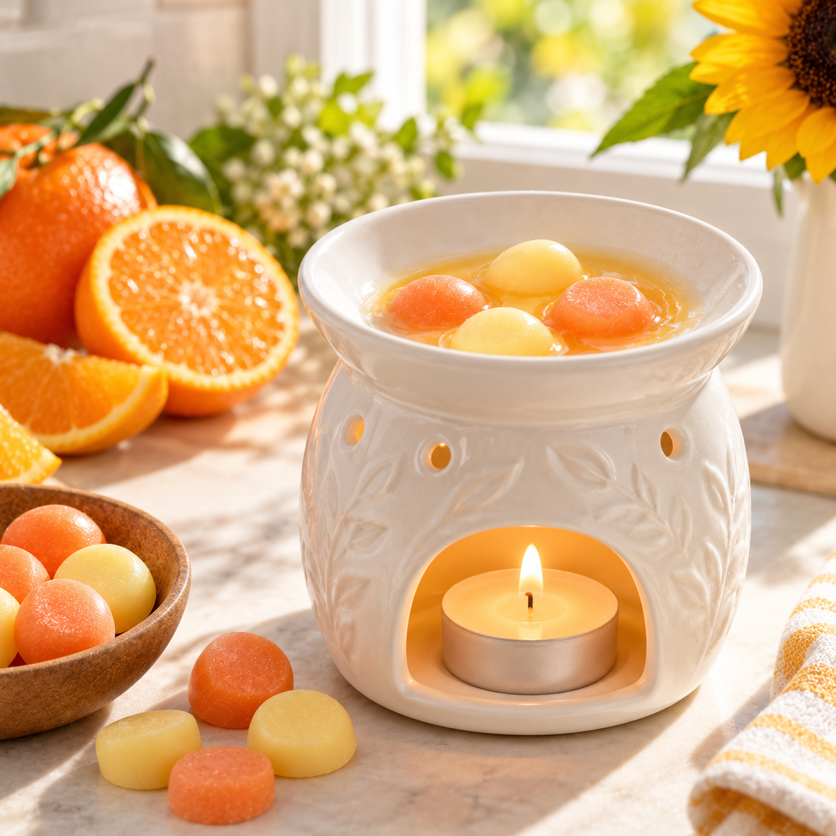 Sunny Day Wax Melts - Mandarin Orange, Sunflower & Suede