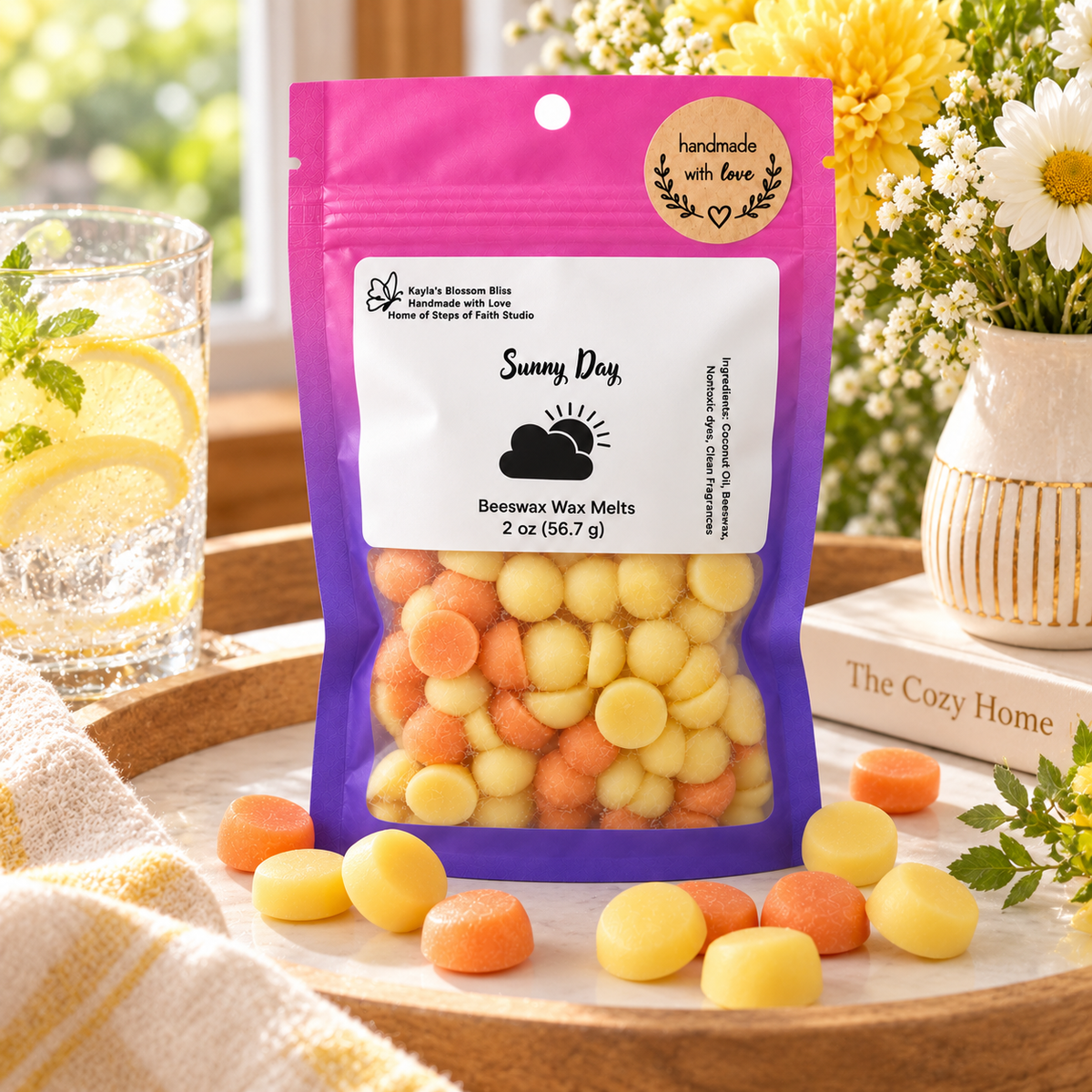 Sunny Day Wax Melts - Mandarin Orange, Sunflower & Suede