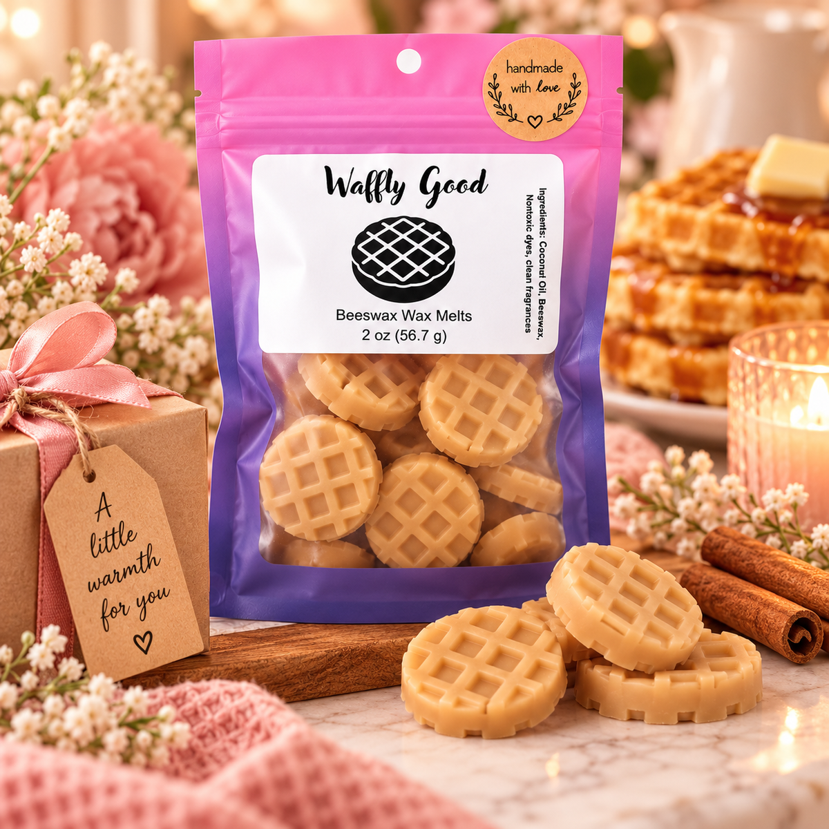 Waffly Good Wax Melts - Ripe Berries, Waffle Cone, Cinnamon & Vanilla Cream - 2 oz