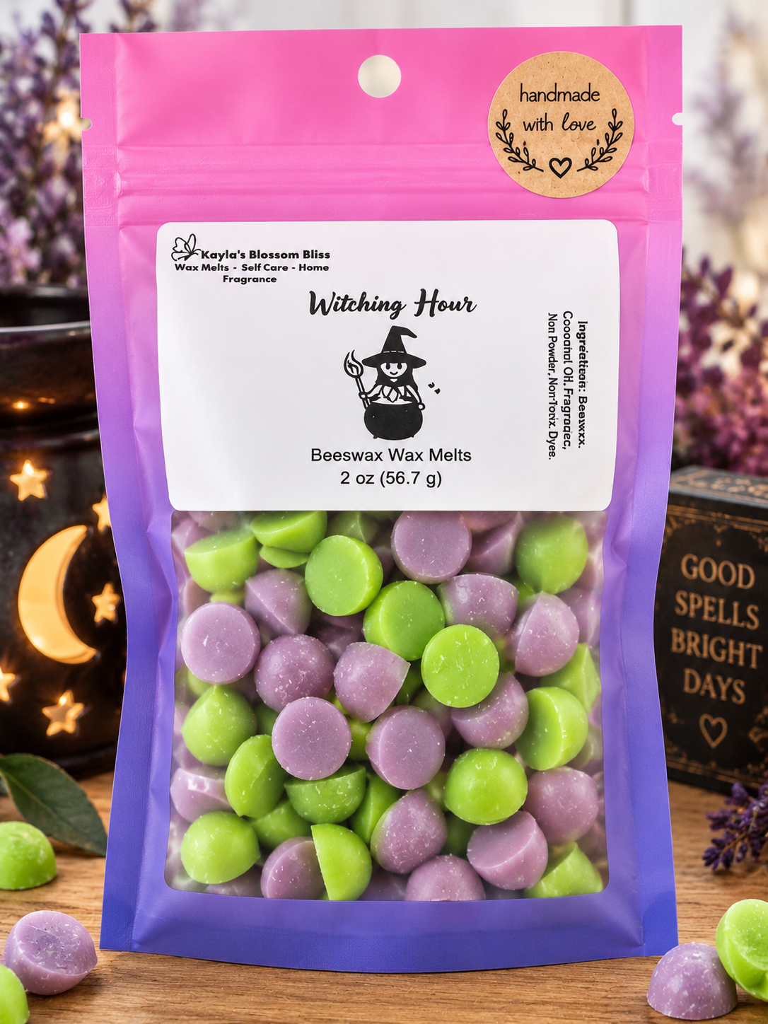 Witching Hour Beeswax Wax Melts | Berry Vanilla & Warm Woods