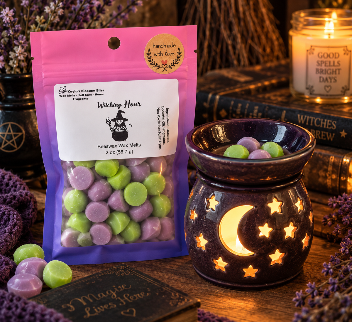 Witching Hour Beeswax Wax Melts | Berry Vanilla & Warm Woods