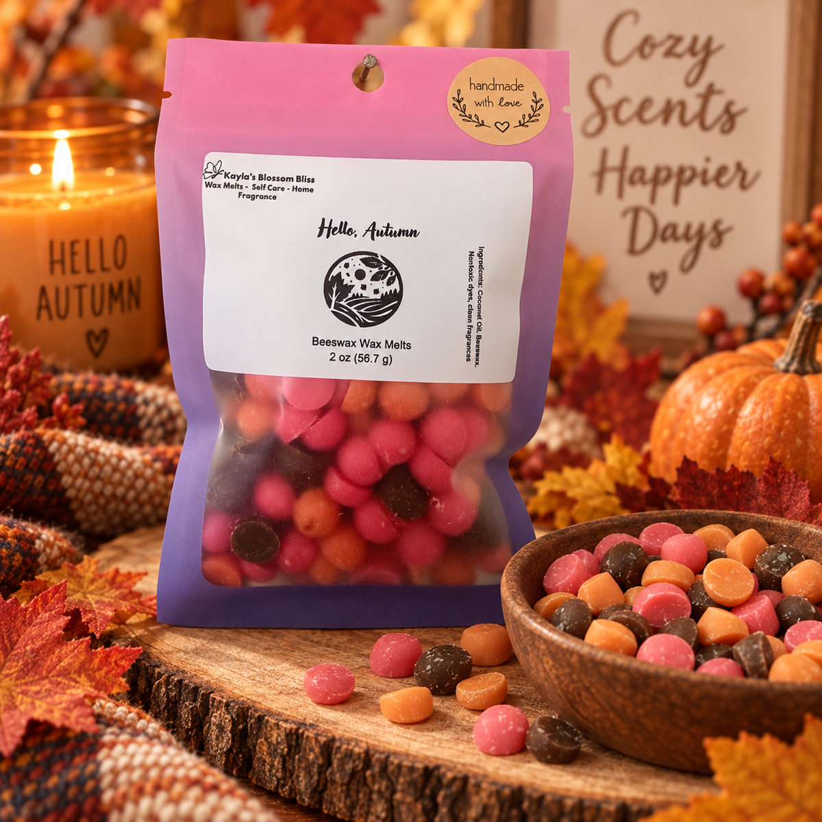 Hello, Autumn Wax Melt | Apple, Cinnamon, Cedar & Pecan