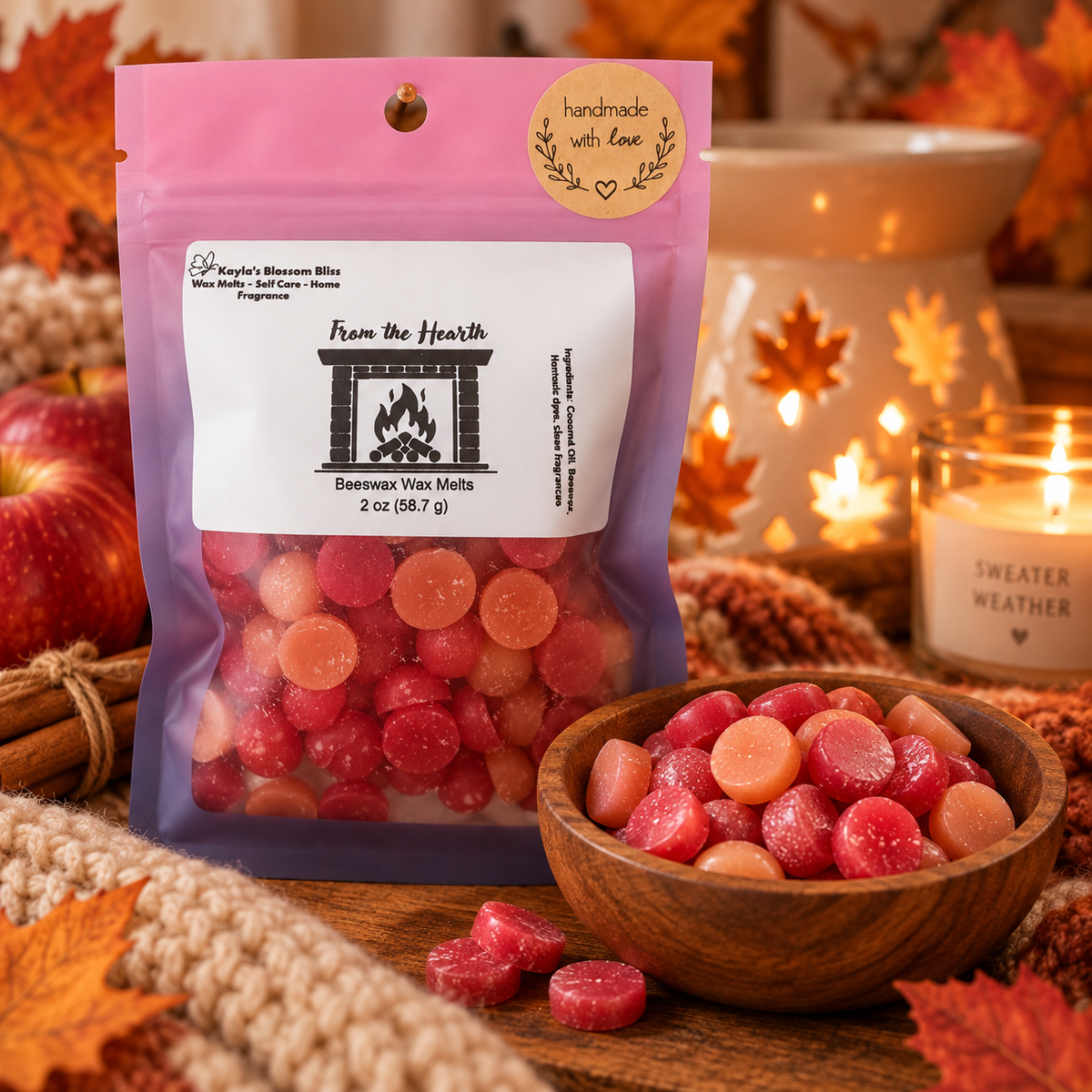 From the Hearth Wax Melt | Vanilla, Cinnamon, Woods & Warm Musk