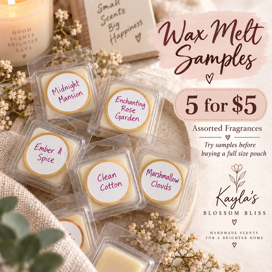 Wax Melt Sample Clamshells – 5 for $5 | Assorted Fragrances